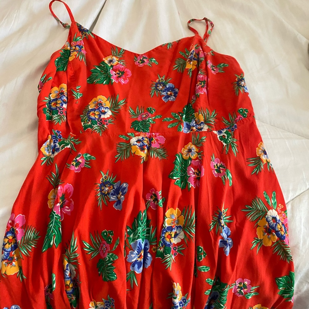 Flower red dress
